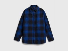 Рубашка из фланели для мальчиков, Голубой