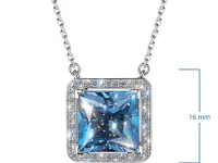 Колье из белого золота с топазом э4771кл05220418