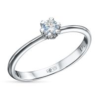 Помолвочное кольцо из серебра э0612кц04203092_white