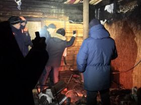 Спасатели запустили систему отопления после пожара в Нюрбе