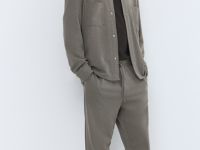 Брюки из мягкого пике, Коричневый