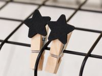 Прищепки "Stars", black