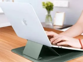 Чехол для ноутбука WIWU Skin Pro Slim Stand Sleeve для Apple MacBook Pro 13.3" с подставкой (зеленый)