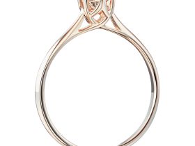 Кольцо из красного золота с бриллиантом э0201кц07200752