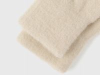 Вязаные перчатки для девочек, Бежевый