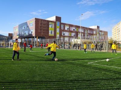 «Таас-Юрях Нефтегазодобыча» открывает новые детские спортивные площадки в Якутии