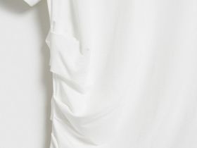Футболка с драпировкой, Белый