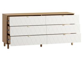 Комод Теджонс 185x85 Ромб Белый