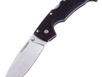 Нож складной Cold Steel Voyager Large Drop Plain Edge, сталь Aus-10A, рукоять Griv-Ex, черный