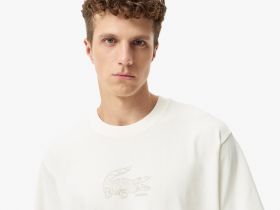 Мужская футболка Lacoste оверсайз из органического хлопка