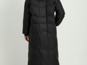 Пуховик с воротником-стойкой