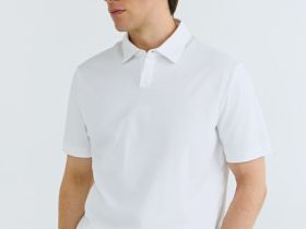 Поло из мерсеризованного хлопка, Белый