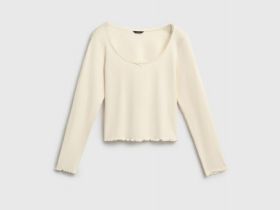 Лонгслив пижамный из трикотажа пуантель, Желтый