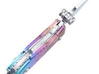 Складной нож-подвеска Sanrenmu 6171-TL, сталь Дамаск, рукоять титан