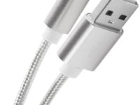 Nylon USB to microUSB 1m 2A Silver