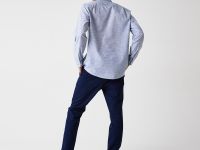 Мужские брюки Lacoste приталенного кроя из смеси хлопка и льна
