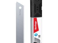 Нож канцелярский Berlingo "Razzor 200" 18 мм, серый + лезвия сменные 10шт., блистер, европодвес