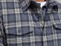 Утепленная куртка-рубашка в клетку