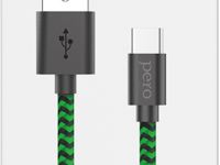 Кабель Pero DC-04 USB to USB-C 1m Green