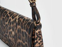Сумка с леопардовым принтом, Коричневый