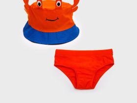 Комплект детский для мальчиков: плавки трикотажные, панама текстильная