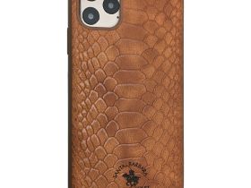 Чехол-накладка Santa Barbara Ravel для iPhone 14 Pro натуральная кожа (коричневый)