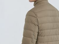 Утеплённая лёгкая куртка с воротником-стойкой, Бежевый