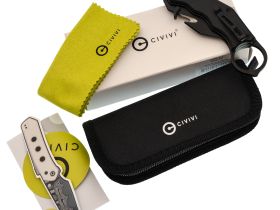 Складной нож-керамбит CIVIVI Amaroq, сталь Nitro-V, рукоять алюминий, черный