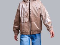 Куртка текстильная с полиуретановым покрытием для девочек (ветровка)