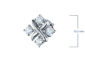 Пусеты из серебра э0612пс07191300