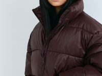 Короткий пуховик для девочек, Фиолетовый