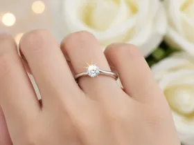 Помолвочное кольцо из серебра э0612кц04203083_white