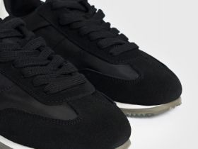 Кроссовки из натуральной замши, Черный