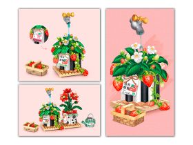 1284_MK Конструктор Клубничный куст в горшке