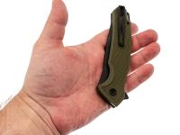 Складной нож Mr.Blade Hellcat Mini blackwash сталь S35VN, рукоять Olive G10