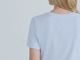 Базовая футболка из хлопка, Голубой