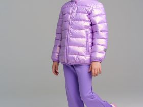 Куртка текстильная с полиуретановым покрытием для девочек