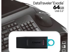 USB-накопитель Kingston DataTraveler Exodia 64 ГБ Чёрный