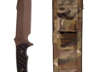 Нож с фиксированным клинком Spartan Blades Horkos, сталь CPM-S35VN Flat Dark Earth, рукоять черная микарта, чехол мультикам