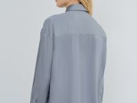 Блузка из сатина, Серый