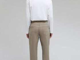 Брюки прямого кроя из хлопка