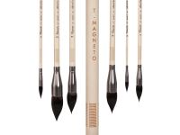 Кисть имитация белки №4 круглая, заостренная Tintoretto "Magneto" на короткой ручке с магнитным нако