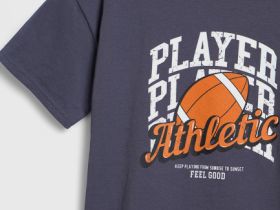 Футболка с объёмным принтом для мальчиков, Серый