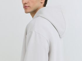 Толстовка на молнии с капюшоном, Белый