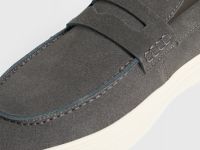 Лоферы из искусственной замши, Серый