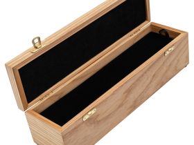 Шкатулка для ножа с двойным дном, ясень, бесцветное масло