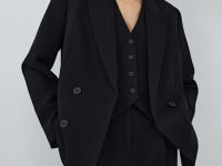 Жилет из поливискозы, Черный