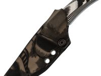 Нож Pocket Wolf Мини Тактик, сталь CR 8, рукоять G10, черно-белый, ножны с рисунком