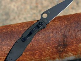 Складной нож Spyderco Police, сталь VG-10, рукоять алюминий, черный