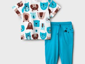 Комплект детский трикотажный для мальчиков: джемпер (футболка), брюки